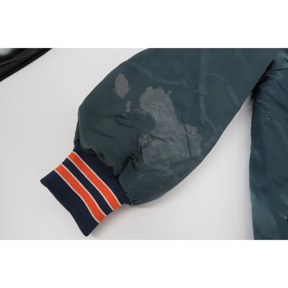 Vintage Auburn Tigers Satin Chalk Line Jacket‎ Retro Bomber 80s Mens Size XL - Picture 7 of 10